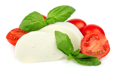 mozzarella cheese with cherry