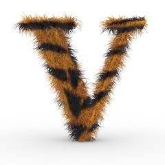 Texteffekt Haare Tiger V