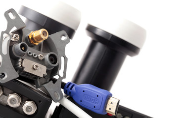 LNB and wall outlet for TV installation