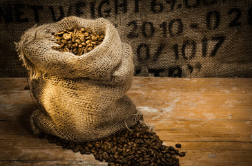 Bag full of coffee