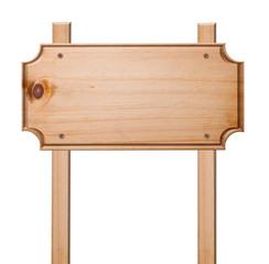 Wood sign isolated,