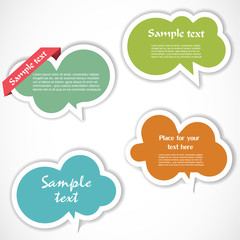 Colorful speech bubbles
