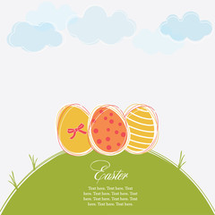 Easter card with eggs