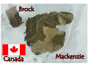 mackenzie brock islands canada flag map emblem