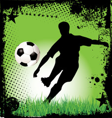 Soccer grunge background