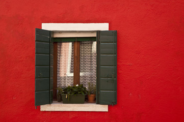 Colorful Burano Italy window