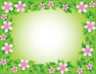 Obraz na płótnie Canvas Floral frame, vector