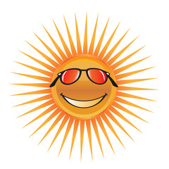Sun character with sunglasses
