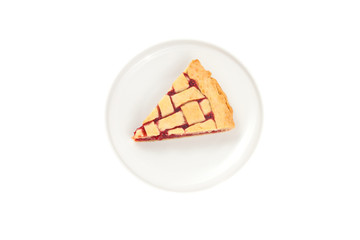 Rraspberry pie on a plate