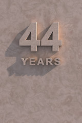 44 years 3d text