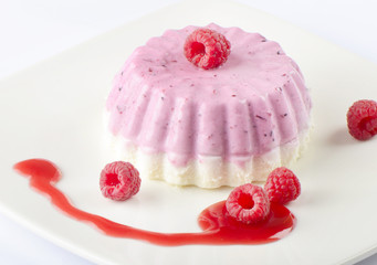 raspberry dessert with cream