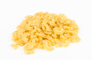 italian pasta (macaroni) isolated on white background