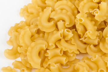 italian pasta (macaroni) isolated on white background