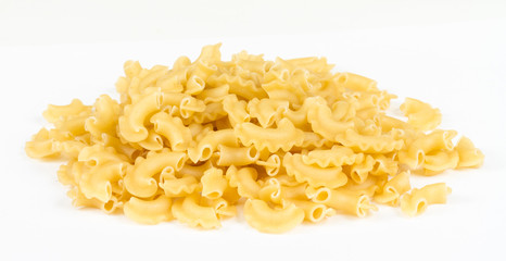 italian pasta (macaroni) isolated on white background