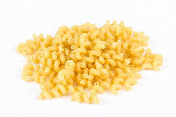 italian pasta (macaroni) isolated on white background