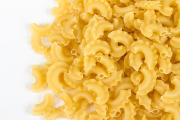 italian pasta (macaroni) isolated on white background