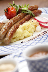sausages and potatoes
