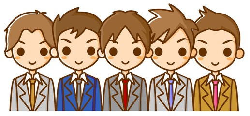 ビジネスマン　複数　イラスト