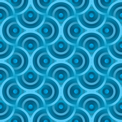 Elegant abstract ripple seamless vector blue background pattern - 40268062
