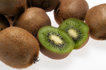 kiwi fruit isolated on white background