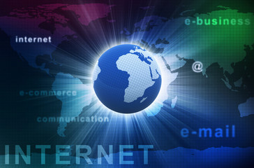 Abstract Hi-tech global communication technology