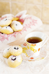 Homemade cookies with blackberry