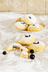 Homemade cookies with blackberry