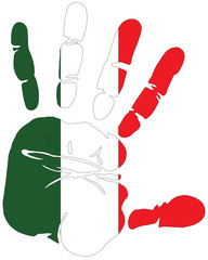 handprint for italy