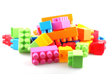 Fototapeta premium Plastic building blocks