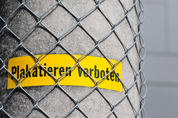 Plakatieren verboten
