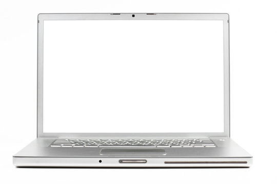silver laptop