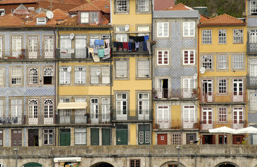 Fachadas en la ciudad de Oporto