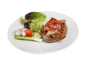 Baked potato and salad