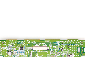 Modern electronic board isolated on white