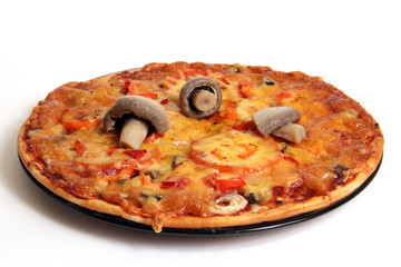pizza with mushrooms