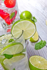 Detail of mojito drink