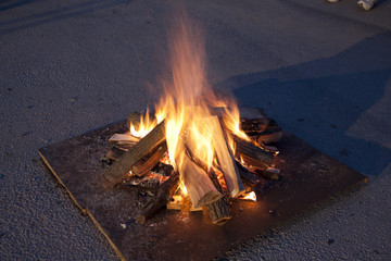 Burning fire