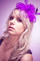Naklejka premium blonde lange haare