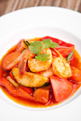 Sweet and Sour Prawns Dish
