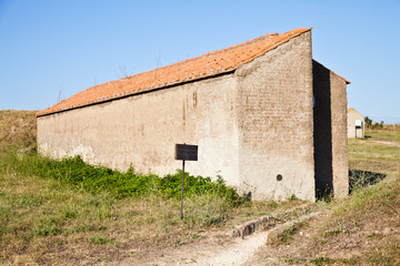 Exterior of Etruscan tomb