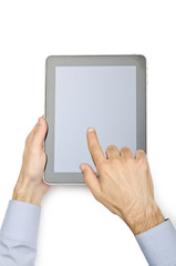 Tablet computer isolated on the white