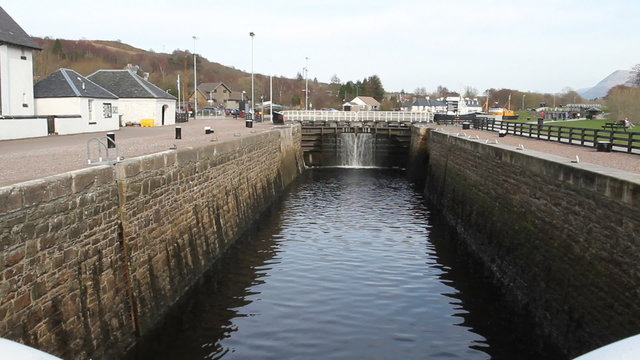 Lock on Caledonian Canal Corpach Scotland