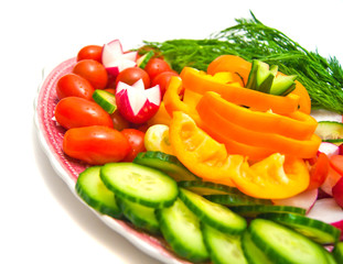 vegetables on a plate