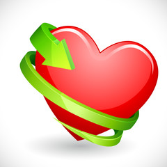 Heart wrapped with Arrow © stockshoppe