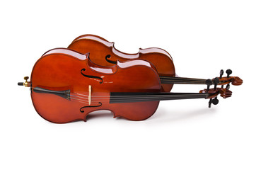 Musical instruments isolated on white