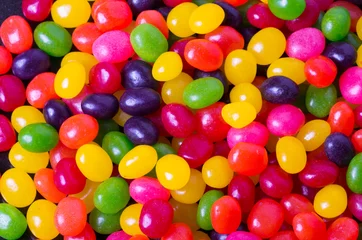 Aluminium Prints Sweets Assortment of Jelly Beans for background