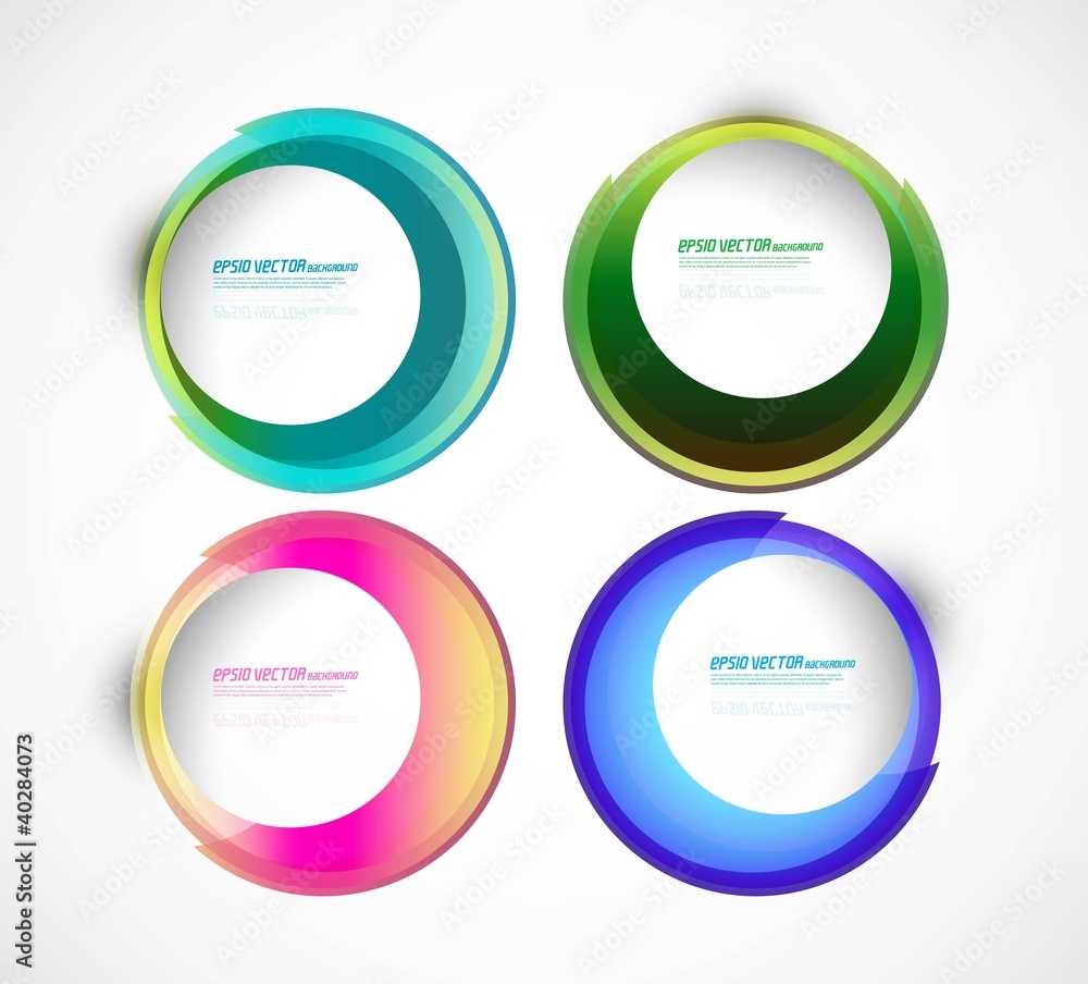 Poster new vector swirl set circle