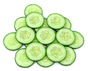 sliced cucumber