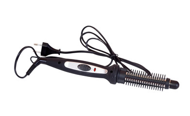 curling iron. Isolated over white with clipping path