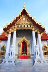 Obraz na płótnie Canvas The Marble Temple(Wat Benchamabophit), Bangkok, Thailand